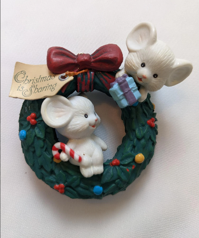 1992 Lustre Fame "Christmas Is Sharing" Ornament