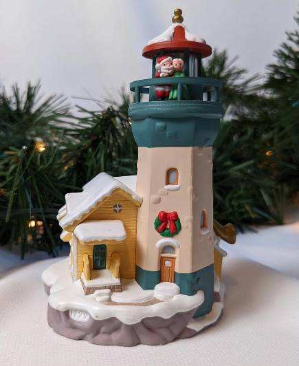 Vintage Hallmark Keepsake 1999 Lighthouse Greetings Christmas Ornament