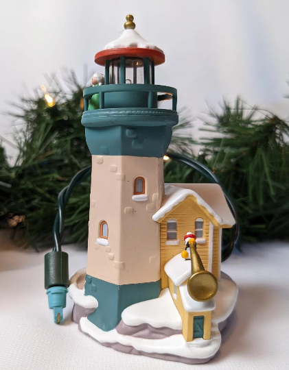 Vintage Hallmark Keepsake 1999 Lighthouse Greetings Christmas Ornament