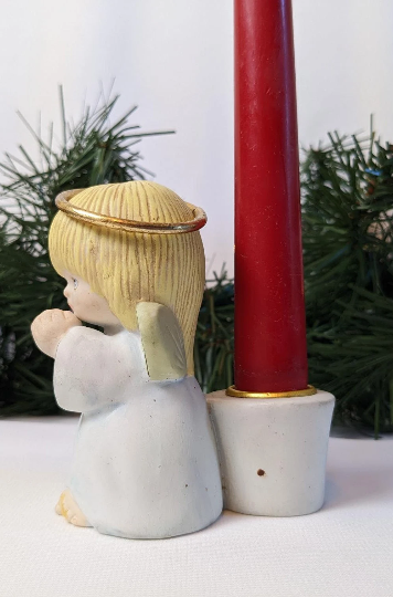 Vintage Hallmark Angel Candle Holder