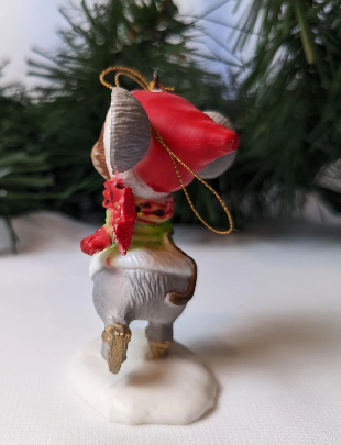 Vintage 1983 Bradford Ice Skating Mouse Ornament