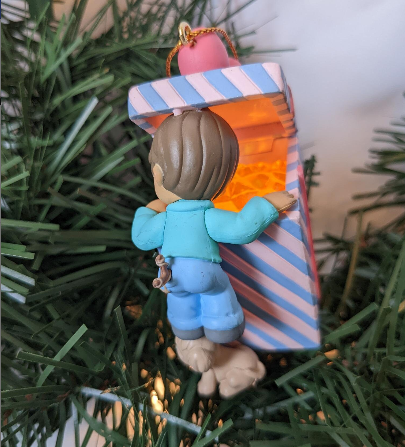 Vintage Precious Moments Brighten Up Christmas Ornament