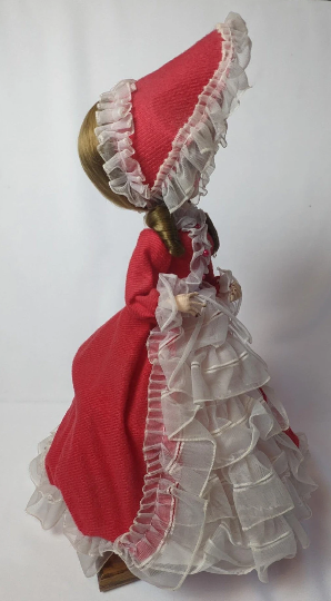 Vintage Bradley Papier Mache Musical Spinning Doll