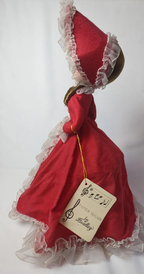 Vintage Bradley Papier Mache Musical Spinning Doll