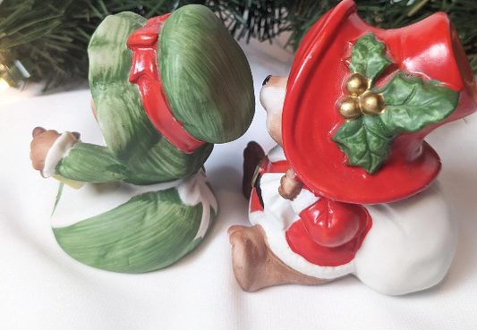 Homco Santa Bears Christmas Figurines