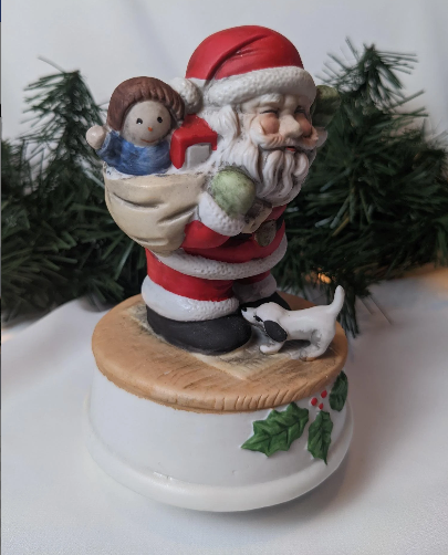 Vintage Santa Christmas Music Box