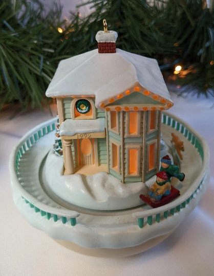 Vintage Hallmark Good Sledding Ahead Magic Christmas Ornament