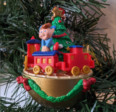 Vintage Noma 1989 Santa Express Ornament