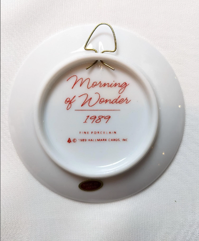 Hallmark 1989 Morning of Wonder Plate Ornament