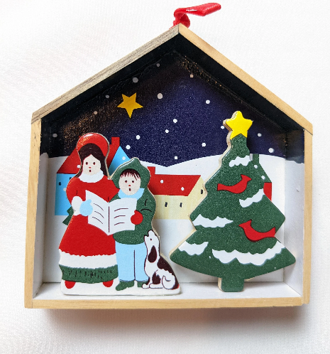 Hallmark 1990 Happy Voices Shadowbox Ornament