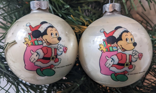 Vintage Mickey Mouse Ball Ornaments