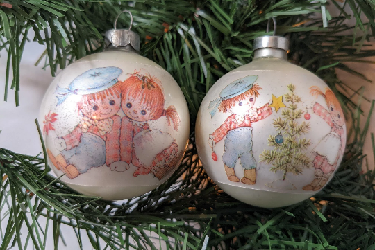 Vintage Hallmark Button and Bo Christmas Ornaments