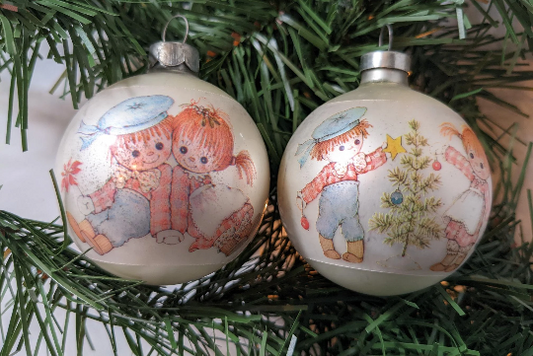 Vintage Hallmark Button and Bo Christmas Ornaments