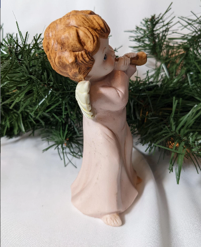 Vintage Homco Angel with Flute Figurine