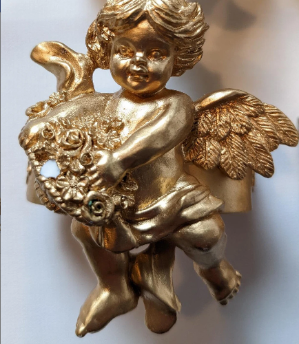 Gold Cherub Angel Christmas Napkin Rings