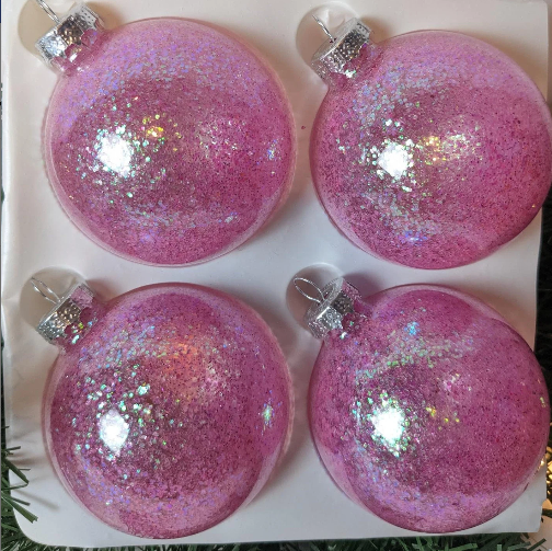 Bubble Gum Pink Christmas Ornaments