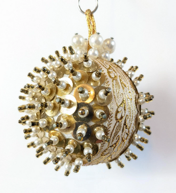 Vintage Handmade Beaded Pushpin Ornament