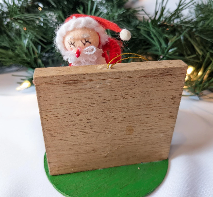 Vintage Santa Piano Ornament