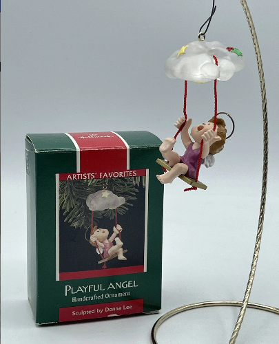 Playful Angel 1989 Handcrafted Ornament
