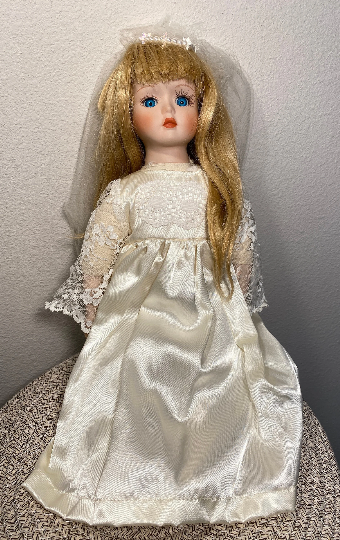 Vintage Bride Porcelain Doll