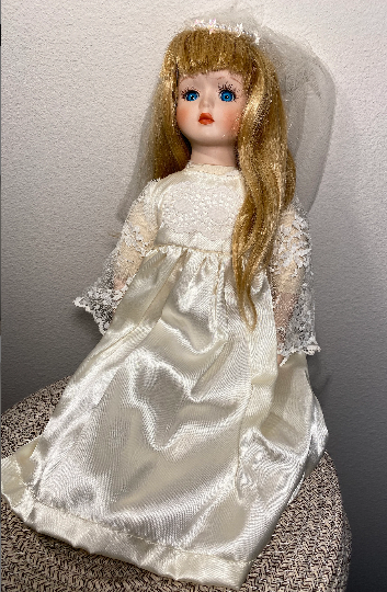 Vintage Bride Porcelain Doll