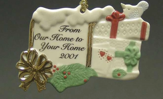 From Our Home to Your Home 2001 Christmas Tree Ornament