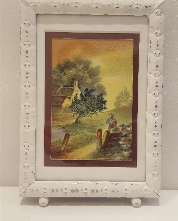 1907 Vintage Framed Country Farmhouse Postcard