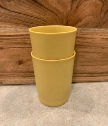 Yellow Vintage Tupperware Cups