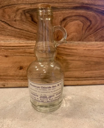 Antique Drugstore Style Bottle, Vintage Label