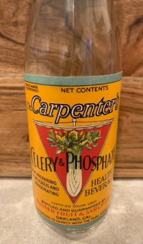 Vintage Carpenters Celery and Phosphate Bottle