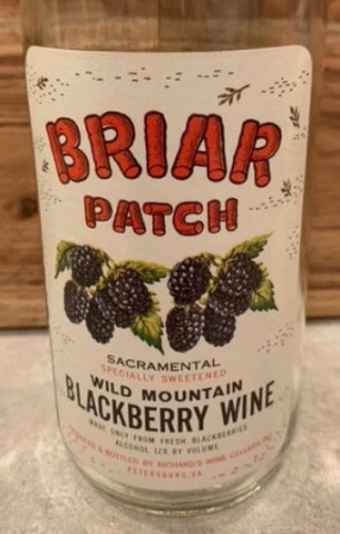 Vintage Briar Patch Blackberry Wine Bottle