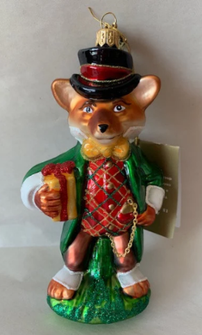 Hand-Blown Hallmark Fox Ornament