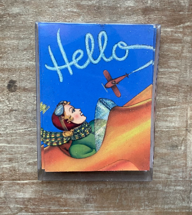 Old World Christmas Amelia Earhart "Hello" Cards