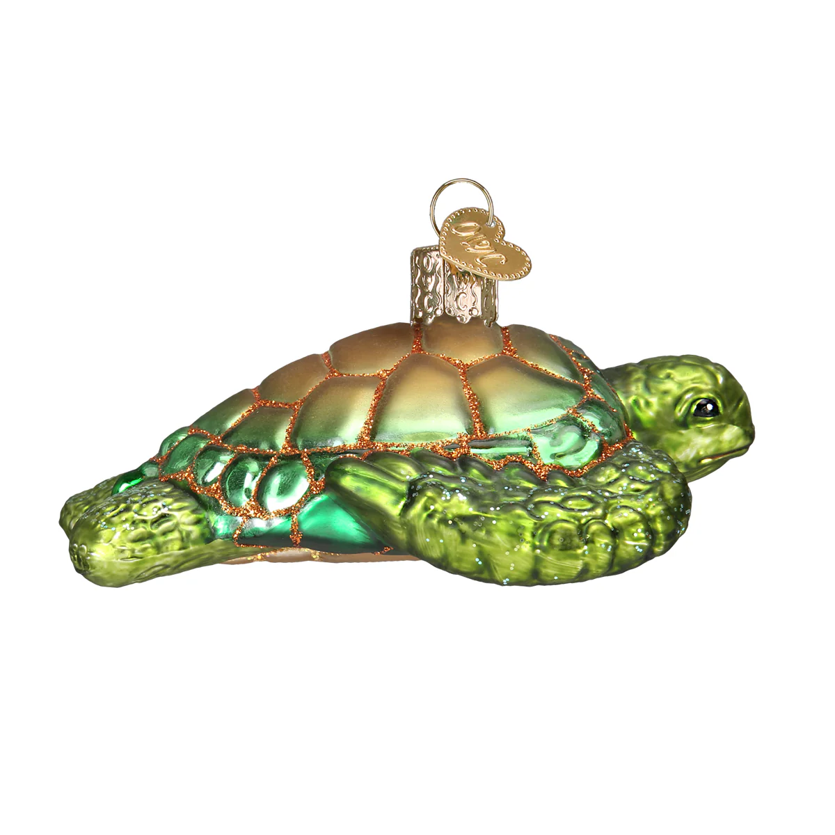 Endangered Green Sea Turtle - Blown Glass Tree Ornament by Old World Christmas