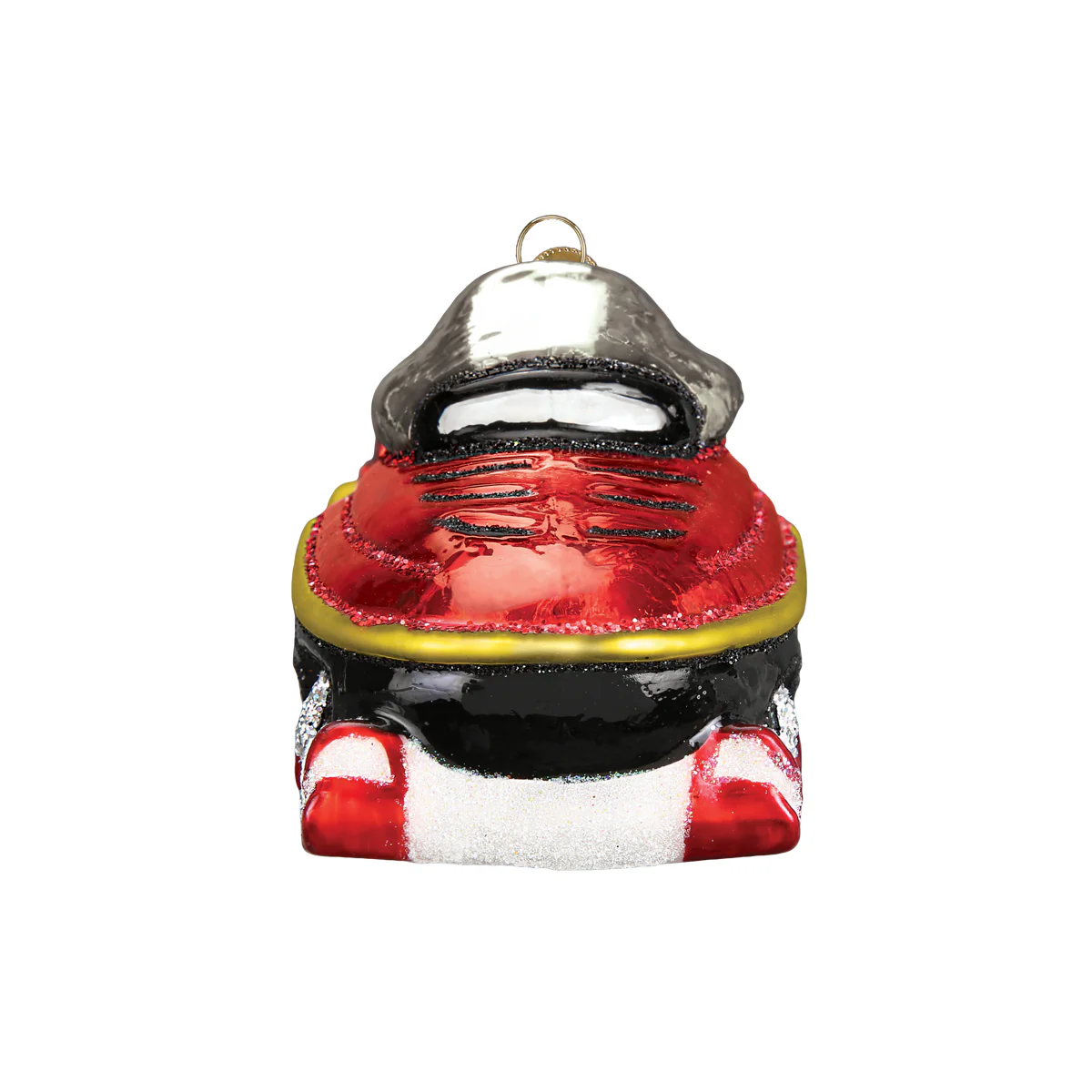 Red Snowmobile Blown Glass Hand Painted Tree Ornament by Old World Christmas