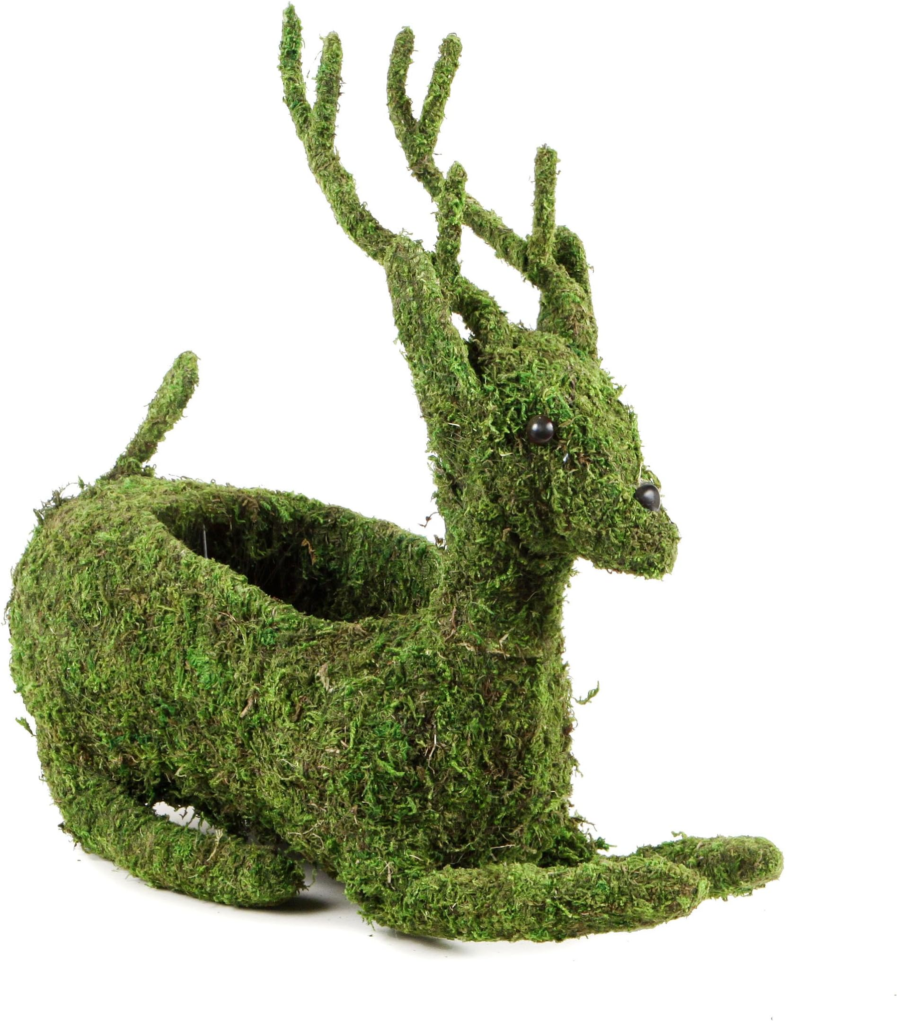 Reindeer Deco Planter made with Preserved Mountain Moss by Supermoss™
