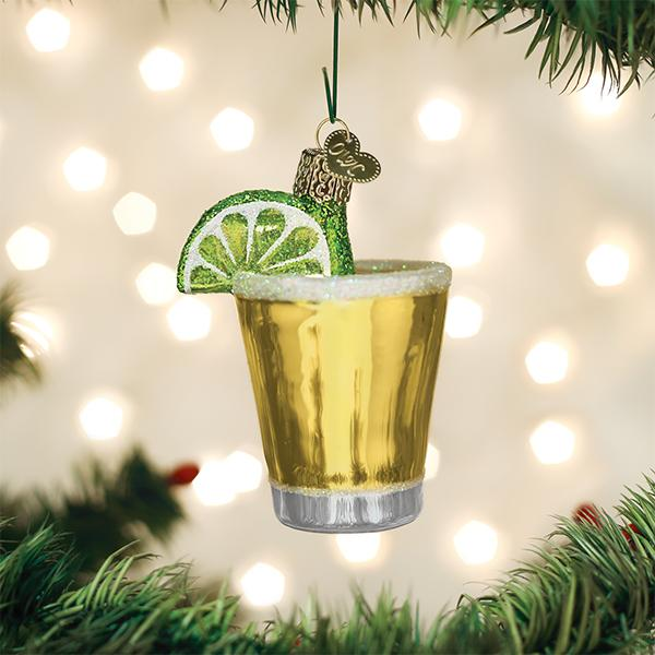 Tequila Shot with Lime - Blown Glass Tree Ornament by Old World Christmas