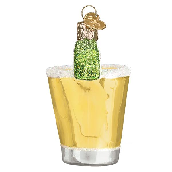 Tequila Shot with Lime - Blown Glass Tree Ornament by Old World Christmas