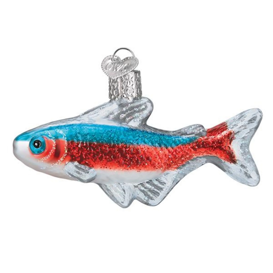 Tetra Tropical Aquarium Fish Glass Ornament by Old World Christmas - RETIRED