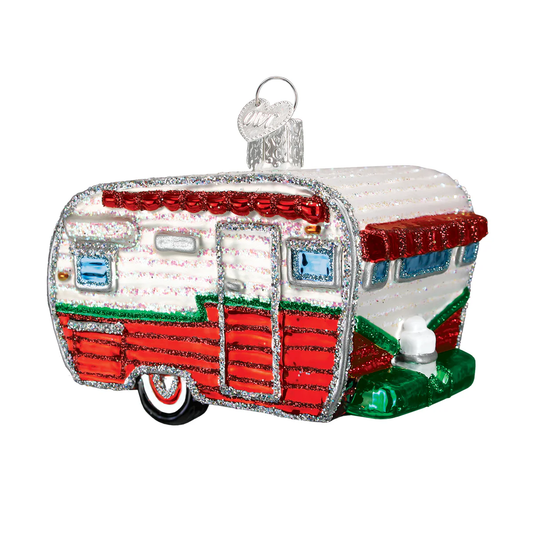 Travel Trailer - Blown Glass Tree Ornament by Old World Christmas