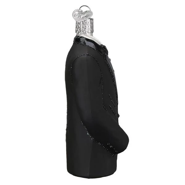 Tuxedo Jacket and Bow Tie - Blown Glass Tree Ornament by Old World Christmas