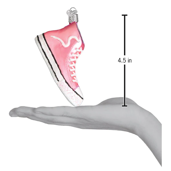 Pink High-top Sneaker Old World Christmas Ornament