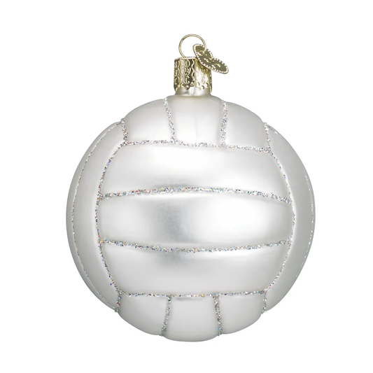 Volleyball Sports Themed Blown Glass Tree Ornament by Old World Christmas