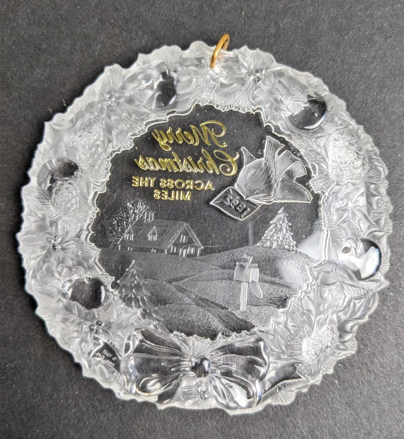 Hallmark 1992 Across the Miles Acrylic Christmas Ornament