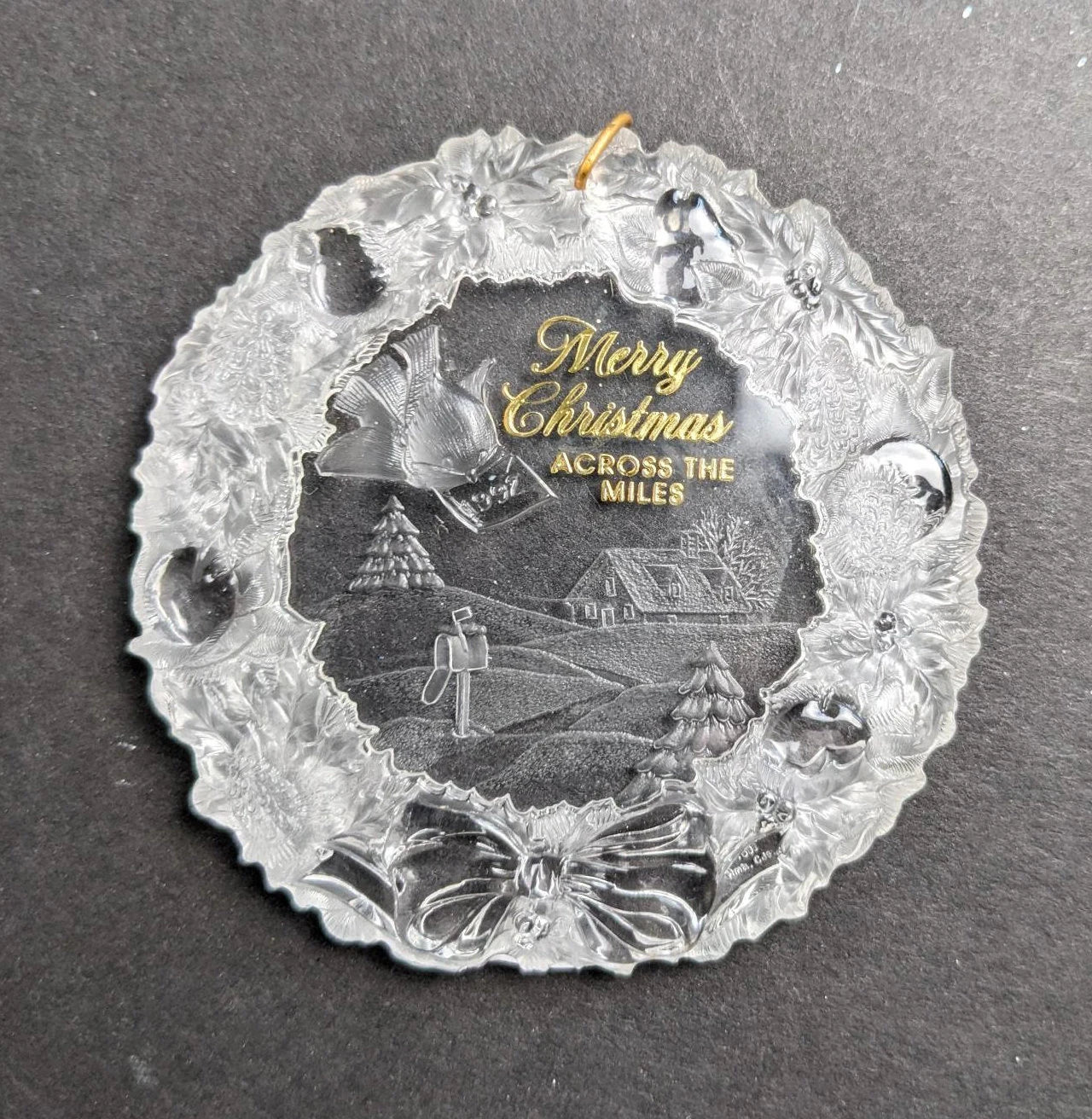 Hallmark 1992 Across the Miles Acrylic Christmas Ornament