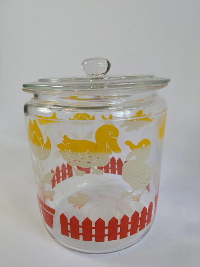 Vintage Anchor Hocking Glass Jar