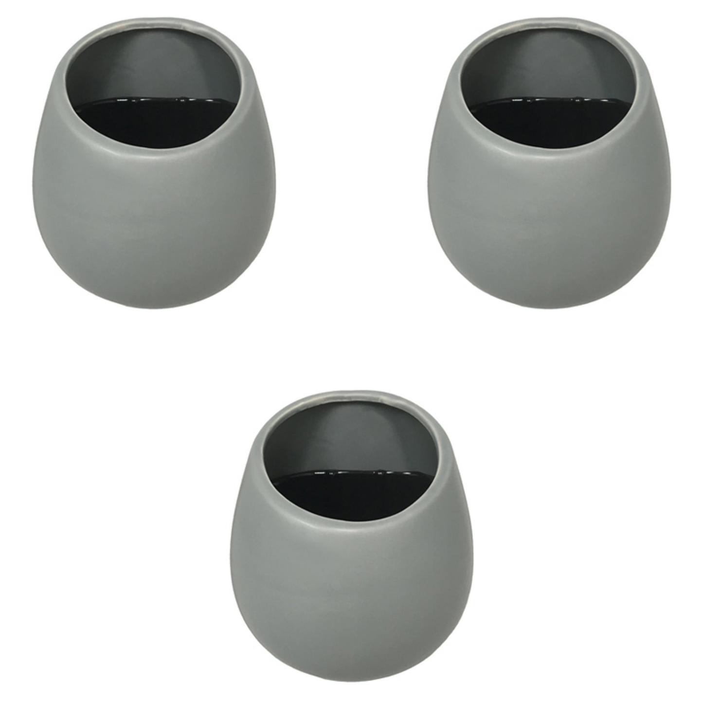 Light Gray Large Round Wall Planter - Vertical Gardening by Arcadia 6.2" tall