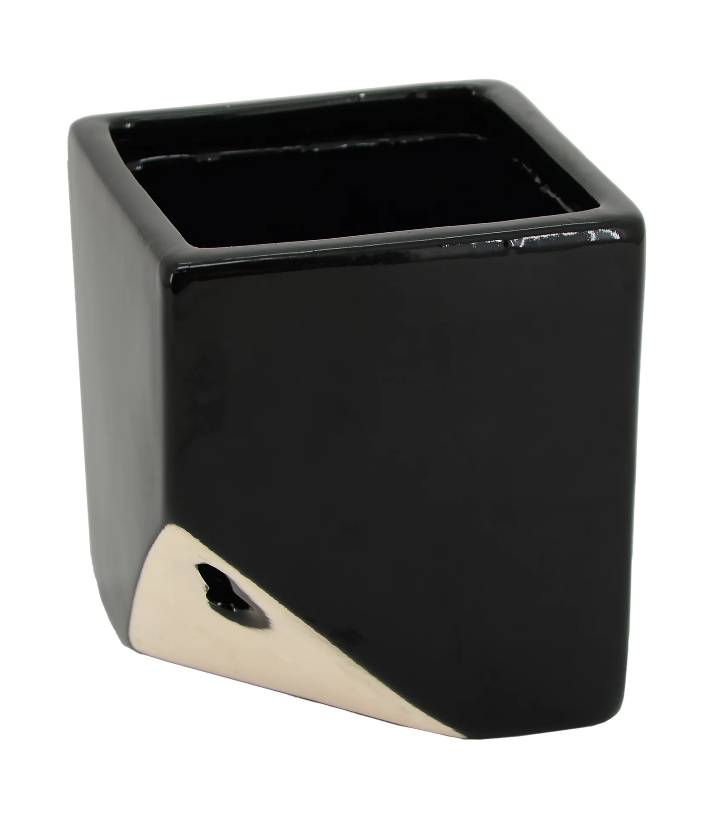 Cube Wall Planter - Black - New In Box - Arcadia Garden Products 4" tall cube