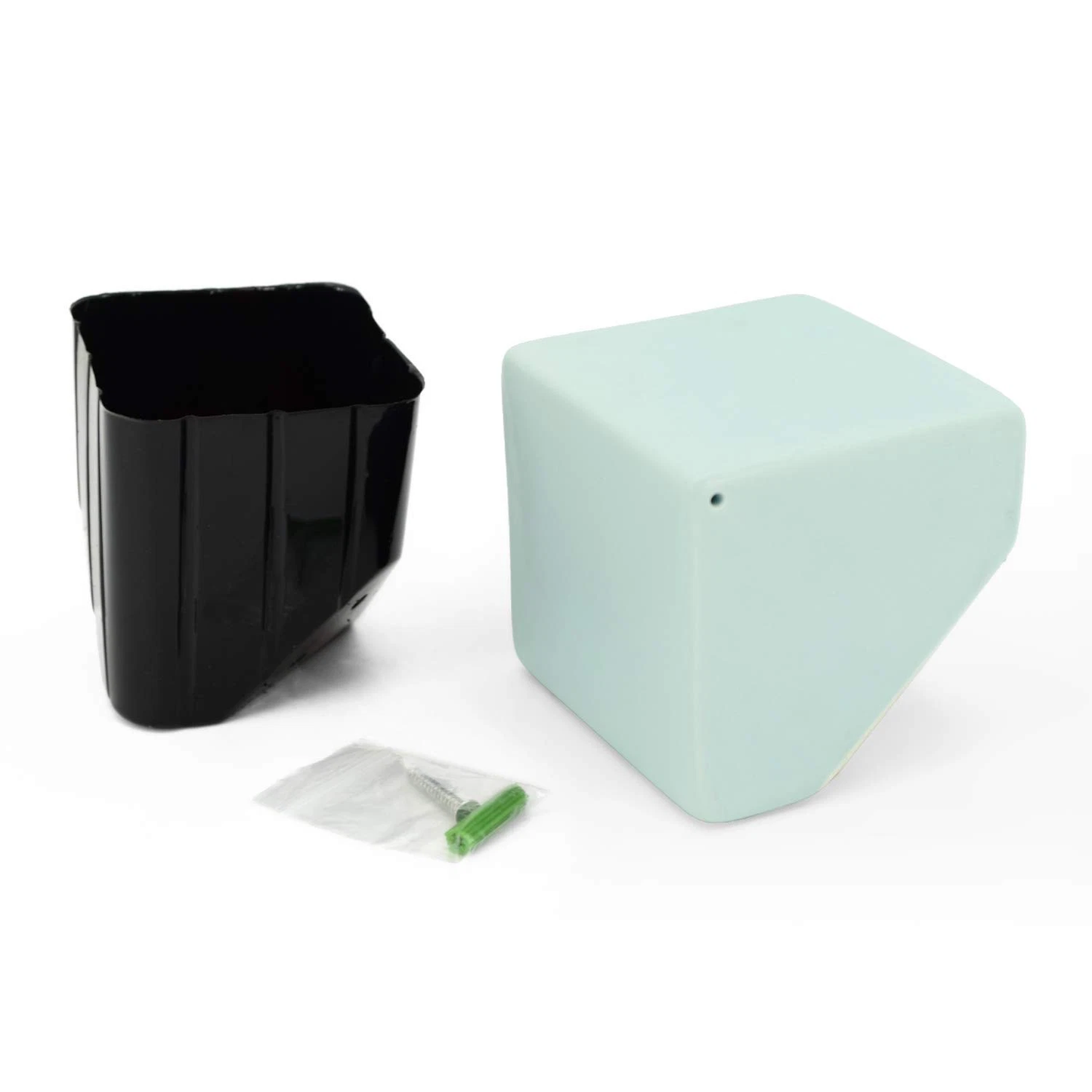 Cube Wall Planter - Mint Green - New In Box - Arcadia Garden Products 4" tall cube