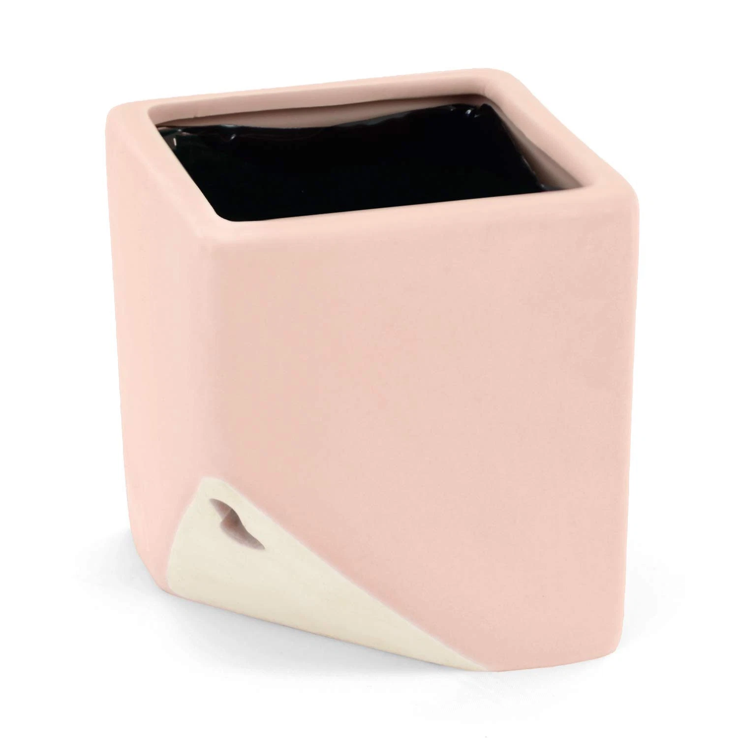 Cube Wall Planter - Coral Pink - New in Box - Arcadia Garden Products 4" tall cube